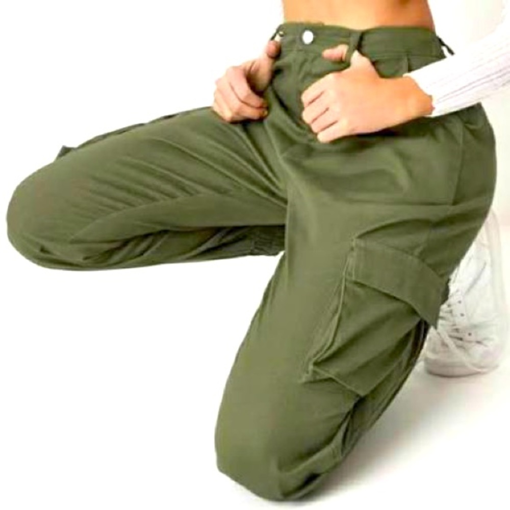 Missguided Khaki Green Cargos